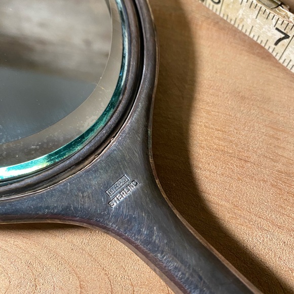 🤡BOGO🤡 Vintage BIRKS Sterling Silver Vanity Hand Mirror - Excellent,  12”/400g - Picture 6 of 8
